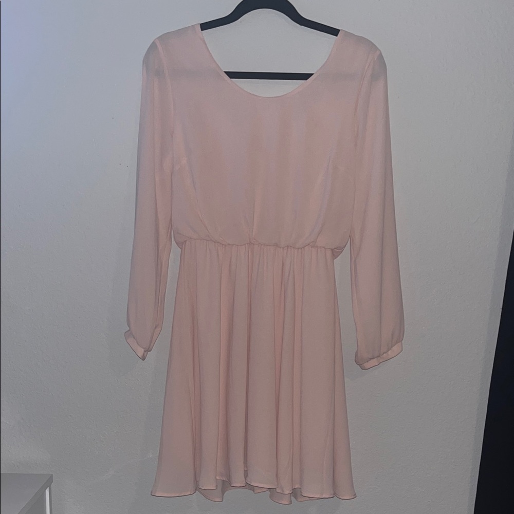 Francescas Pink Chiffon Dress & belt (NWT)